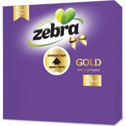 ZEBRA ΧΑΡΤΟΠΕΤΣΕΤΕΣ ΠΟΛΥ/ΛΕΙΑΣ ΜΩΒ 33x33cm - (35τεμ.)