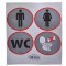 ΣΗΜΑ ΑΥΤΟΚΟΛΛΗΤΟ (TOILETS) - (Φ8cm) - (4εμ.) (02-534) 