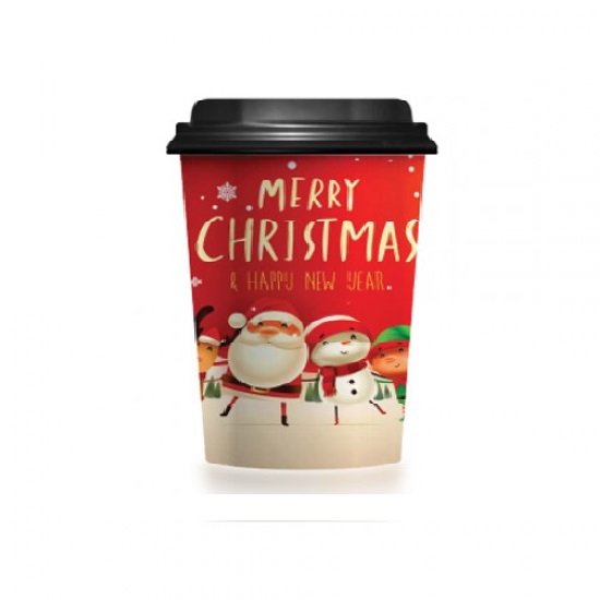 ΠΟΤΗΡΙ ΧΑΡΤΙΝΟ  ΔΙΠΛΟΤΟΙΧΟ 8oz ''ΧΡΙΣΤΟΥΓΕΝΝΑ'' 25ΤΕΜ