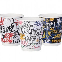 ΠΟΤΗΡΙ ΧΑΡΤΙΝΟ 12ΟΖ-90mm DW GRAFFITI MIX 25ΤΕΜ