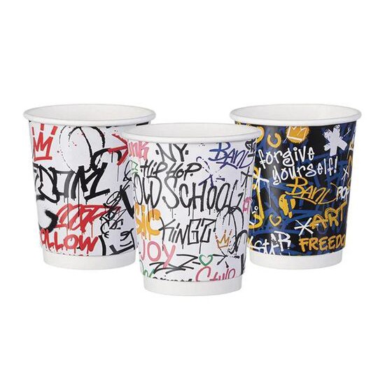 ΠΟΤΗΡΙ ΧΑΡΤΙΝΟ 12ΟΖ-90mm DW GRAFFITI MIX 25ΤΕΜ