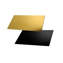 ΔΙΣΚΟΣ ΤΟΥΡΤΑΣ ΟΡΘΟΓΩΝΙΟΣ 15x30cm (ΜΑΥΡΟ/ΧΡΥΣΟ) - 10kg