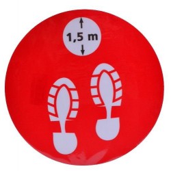 ΣΗΜΑΝΣΗ ΔΑΠΕΔΟΥ ΑΠΟΣΤΑΣΗΣ ΚΟΚΚΙΝΟ - ΛΕΥΚΟ Φ20 1.5m. - (02-537) 