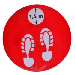 ΣΗΜΑΝΣΗ ΔΑΠΕΔΟΥ ΑΠΟΣΤΑΣΗΣ ΚΟΚΚΙΝΟ - ΛΕΥΚΟ Φ20 1.5m. - (02-537) 