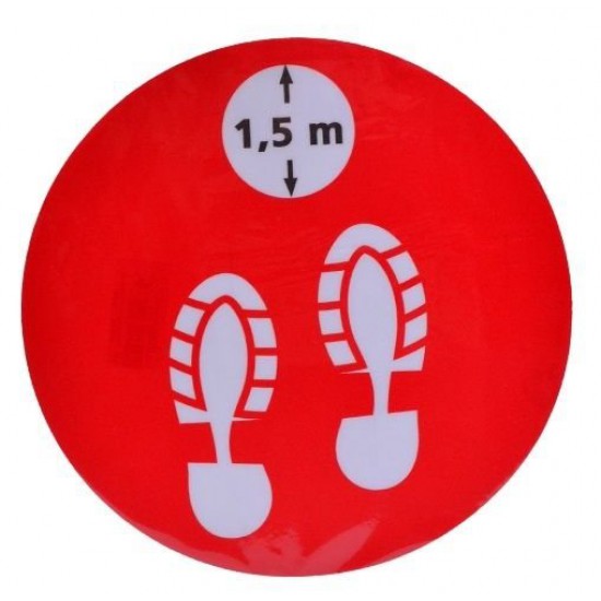 ΣΗΜΑΝΣΗ ΔΑΠΕΔΟΥ ΑΠΟΣΤΑΣΗΣ ΚΟΚΚΙΝΟ - ΛΕΥΚΟ Φ20 1.5m. - (02-537)